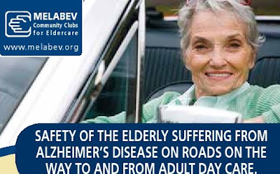 Safety of the elderly suffering from Alzheimer's disease on roads on the way to and from adult day care