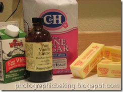 Vanilla butter cream mise en place