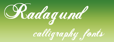 radagund script calligraphy font