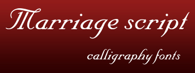 marriage script calligraphy font