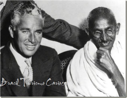 Charles Chaplin e Mahatma Gandhi  1931