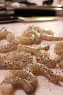 picture of shrimp sprinkled with salt and pepper