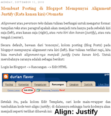 alignment justify alignment justify