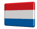 Animated 3D Netherlands flag