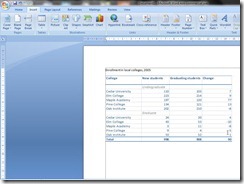 excel in word excel in word