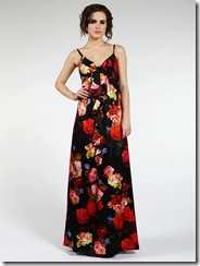rose print maxi dress