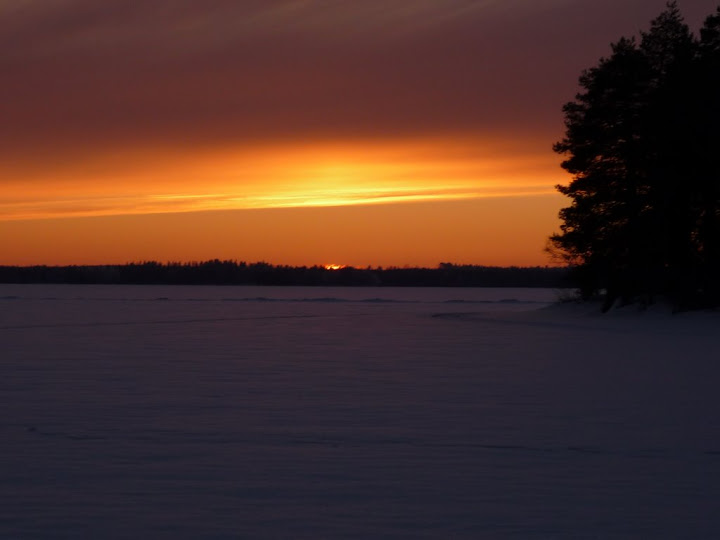 Premier coucher de soleil -Chalet dOutokumpu