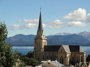 View of the church from the top of town