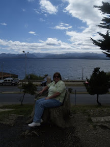 In downtown the park outside the old church was beautiful with the lake in the background