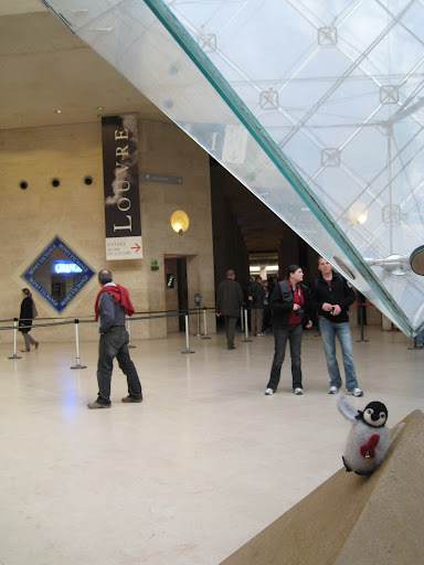 And what would a visit to Paris be without a little culture? Here Percy follows the DaVinci code secret tour...never say that in front of a French culture connoisseur!