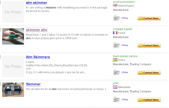 ATM Skimmer Sale on Internet