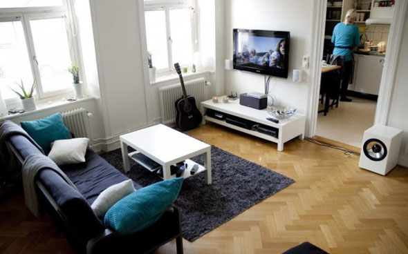 modern scandinavian living room design photo