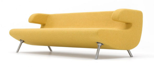 modern yellow comfortable sofa furniture design