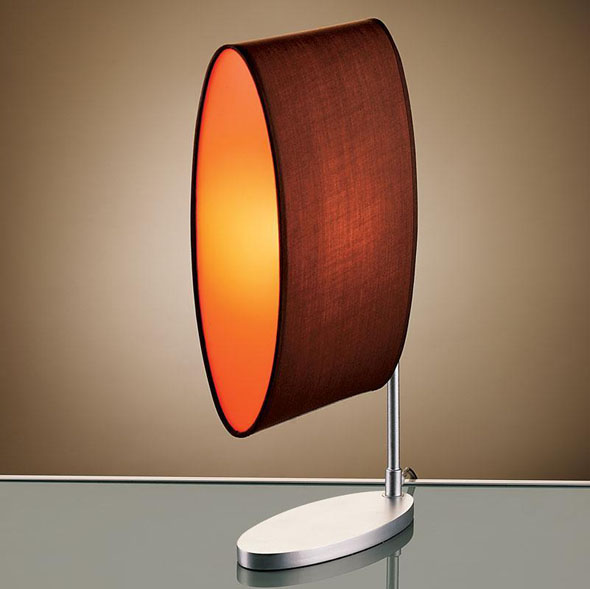 modern orange oval table lamp design