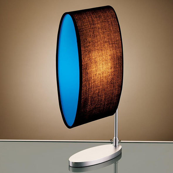 blue oval table lamp light design
