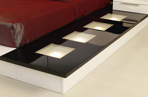 lighting in modern bed design ideas photo