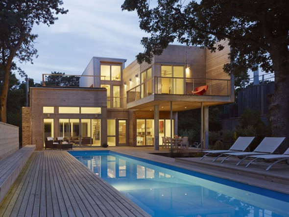 Contemporary Summer Beach House Remodeling Architecture Design on Fire Island, New York