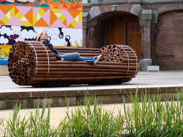 contemporary creative bamboo bench design plans