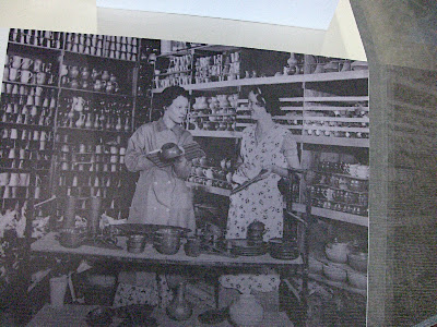 Employees inspecting pottery, image courtesy of the Catalina Island Museum