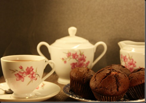 Muffins cu cafea mocha si ciocolata