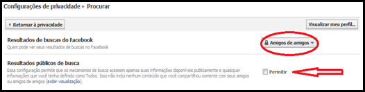 Facebook - restrição 3 Facebook - restrição 3