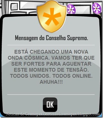 Está chegando uma nova onda Cósmoca! - msg do CS