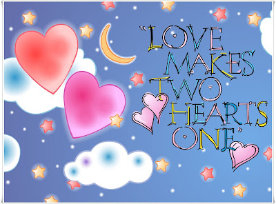 Love Makes Two Hearts One PSP Wallpaper