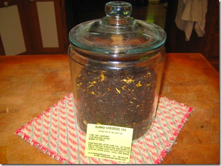 jar of tea leaves