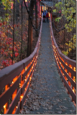 swinging bridge connecting one side of SDC to the other