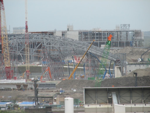 Aquatics Centre under construction, June \'09