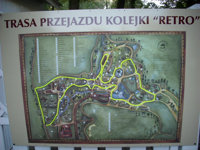 Trasa przejazdu kolejki "Retro"