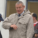 Martin Clunes during filming the second series of Doc Martin in Port Isaac