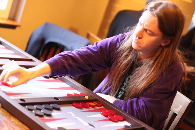 on Play65 backgammon board