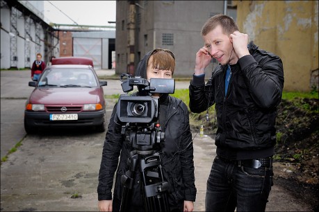 Przebudzenie 20.10 - Wojtek Doroszuk i Gosia Mazur na planie, fot. Marcin Saldat