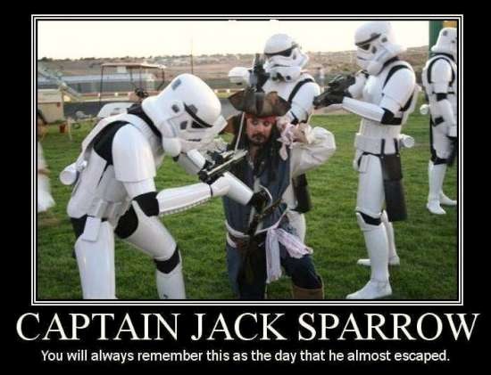 cool star wars photos troopers capture jack sparrow