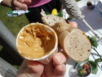 Bagel and peanut butter