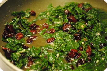 citrus chard with dried cranberries