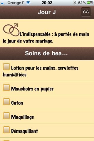 Mariage Checklist