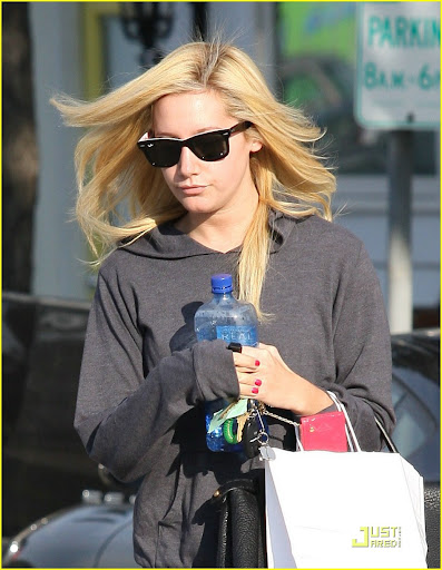 #4454030 Ashley Tisdale's freshly done blond locks blow in the breeze as she leaves Byron and Tracey Salon in Beverly Hills, California on January 29, 2010  Fame Pictures, Inc - Santa Monica, CA, USA - +1 (310) 395-0500