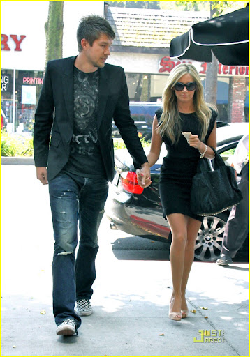 Ashley Tisdale, with newly dyed blonde hair, and boyfriend Scott Speer visit Bokado restaurant  Los Angeles, California - 19.09.09 Mandatory credit: WENN.com