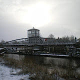 Cawood Bridge in the Snow Opening to let a boat though