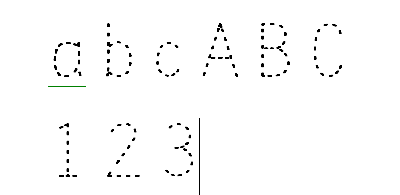 trace font