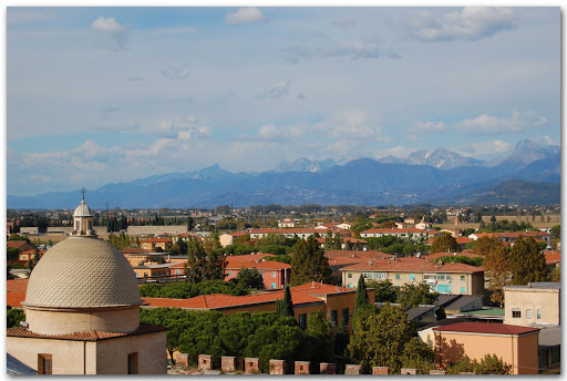 View of Pisa into mountains