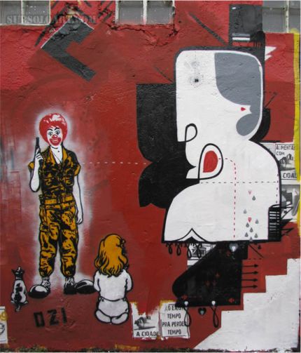 estêncil/ Santa Maria de www.subsoloart.com
