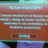 Komunikat o braku dostępu do YouTube - na szczęście nie aktualny :)