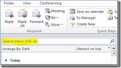 Outlook 2010 Search 1 