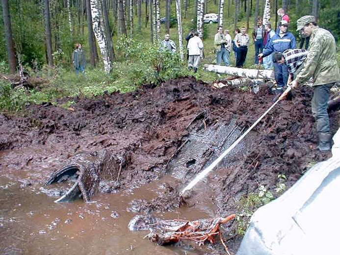 WW II Russian tank with German markings uncovered after 62 years