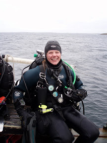 Kirstie after a lovely dive