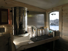Hot water urn plus kettle for the all important tea, coffee and hot chocolate.