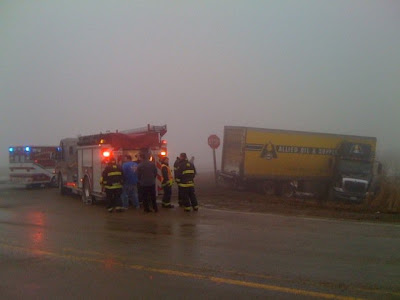 Accident at Business Hwy 5 and Hwy 5 (courtesy Pleasantville Emergency Services).